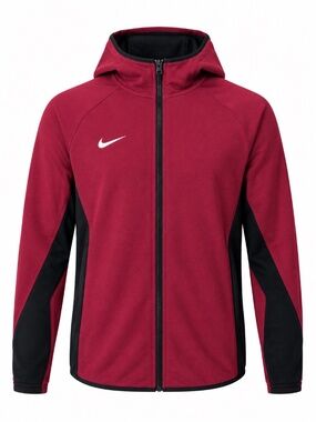 $95 Nike Showtime Full Zip Basketball Hoodie Cardinal Red Jacket Mens Therma-Fit